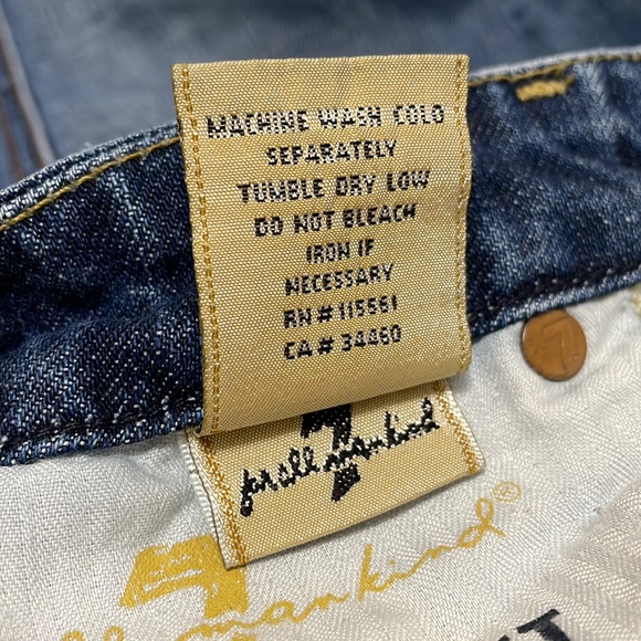 7 For All Mankind “A” Pocket Flare Leg Jeans U130J055U-055U 27” - Picture 7 of 9